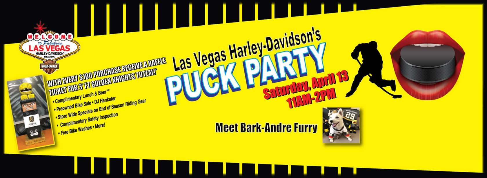 Don’t Miss the Puck Party on April 13th at Las Vegas Harley-Davidson